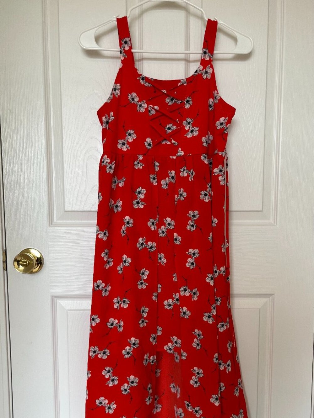 Floral High-Low Dress with Overlay Skirt | Size: Small